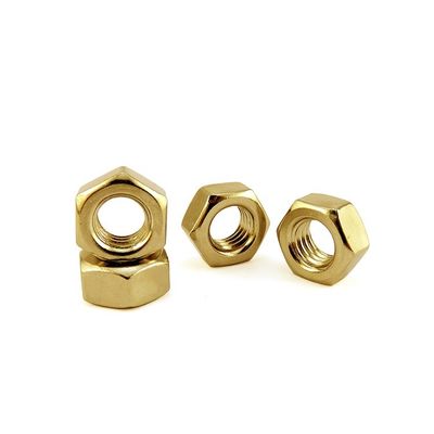 Metric Thread M10 Copper Hex Nut High Precision Hex Nut For Heavy Industry