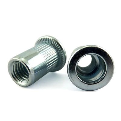Bright Zinc Plated M6 Blind Rivet Nut Corrosion Resistant Flat Head Threaded Insert