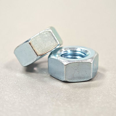 Blue Zinc Carbon Steel Hex Nut Metric Measurement For General Industry Needs