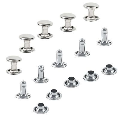 Custom All Size Metal Double Cap Stainless Steel Brass Clothing Rivets For Clothing