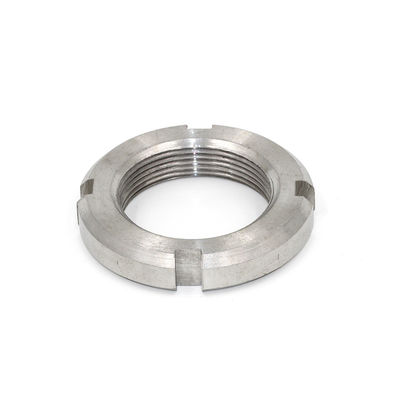 Nickel Plated 304 Stainless Steel Coarse Thread Four Slot Round Nut Grade 6.8