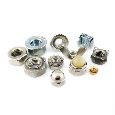 Nickel Plated 304 Stainless Steel Coarse Thread Four Slot Round Nut Grade 6.8