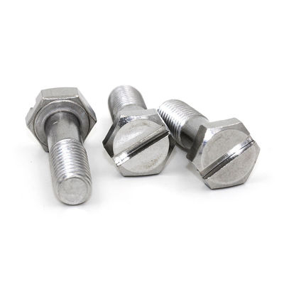 Industrial Grade 304 Stainless Steel Fine Threaded Slotted Hex Bolts Length 1mm-500mm
