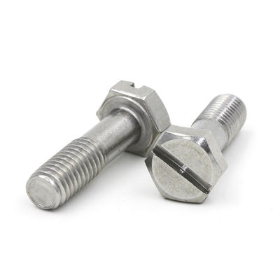 Industrial Grade 304 Stainless Steel Fine Threaded Slotted Hex Bolts Length 1mm-500mm