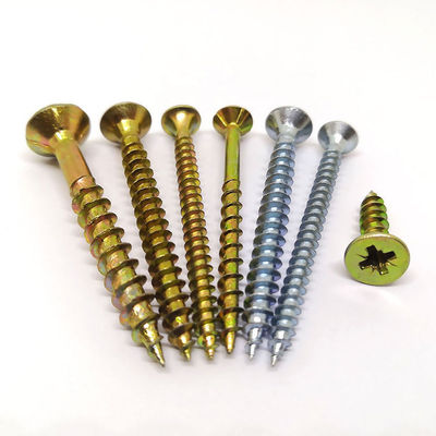 Silver Steel Wood Construction Self Tapping Screw DIN Standard Chipboard Screw