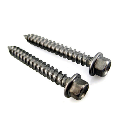 Metric GB Standard Stainless Steel Hex Flange Washer Head Concrete Screw for Building