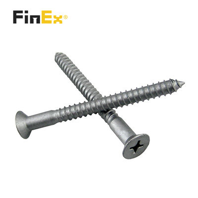 Flat Head Self Tapping Concrete Screws with Blue Coating and Phillips Drive for Easy Installation