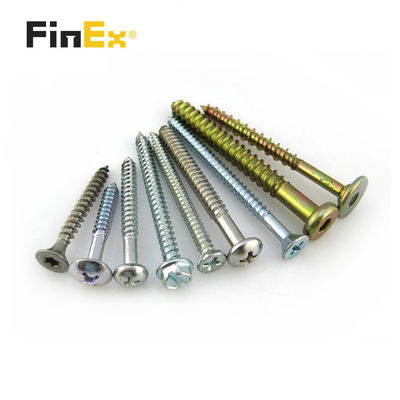Flat Head Self Tapping Concrete Screws with Blue Coating and Phillips Drive for Easy Installation