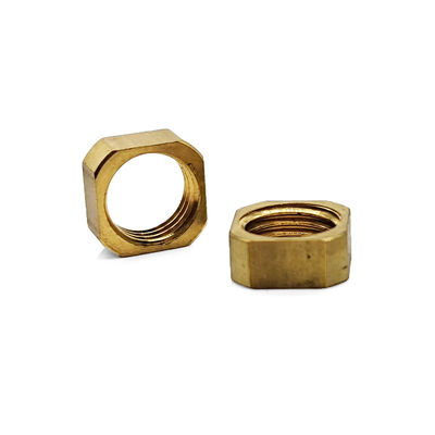 Polished C36000 Brass Square Nut with M4/M5/M6/M8 Threads for Furniture and Electrical Grounding