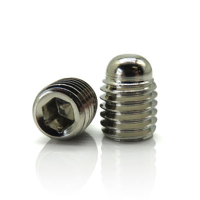 Custom Stainless Steel Hex Socket Ball Point Grub Screws with ISO9001:2015 Certification M1-M20 Diameter 6mm-150mm Length