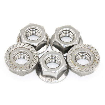 SGS Certified Stainless Steel 304 Hex Flange Nut M7 M8 M10 with Grade 6.8/8.8/10.9/12.9