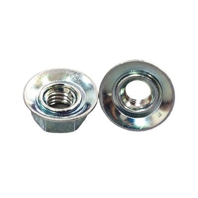 M16 Color zinc hexágono de la tuerca de la brida de acabado pasivado para la industria pesada