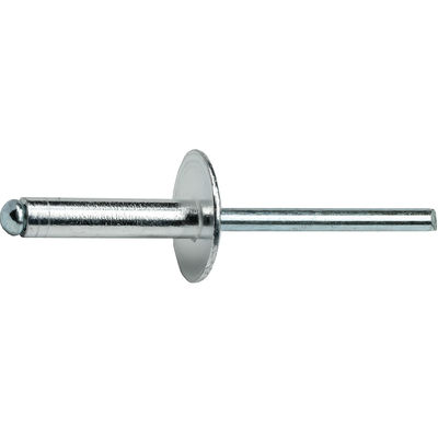 Open Type Dome Head Pop Blind Rivet Dengan Standar DIN Dan Bahan Baja Rinsing