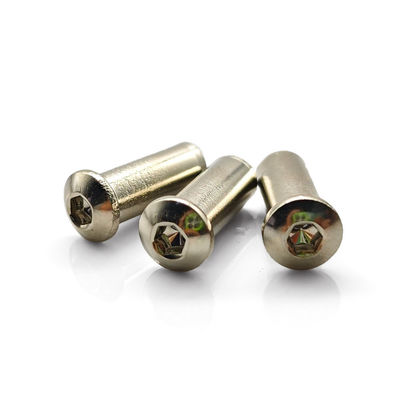 M2 cabeza ovalada remachado de aluminio semi-tubular DIN para TM 8-32 * 6 tornillo masculino