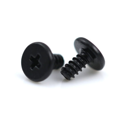 Círculo de precisión de cabeza plana de Phillips con zinc negro M1.4 Micro tamaño para electrónica