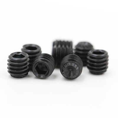 Sistema de medição métrico grau 12.9 Fim côncavo preto Hexagon Socket Set Screws ISO9001 2015 Certificado